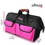 LipStick Tools 18-Inch Multi-Purpose Zip-Top Pink Storage Wide Mouth Tool Bag.