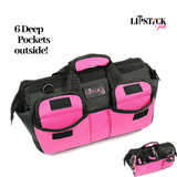 LipStick Tools 18-Inch Multi-Purpose Zip-Top Pink Storage Wide Mouth Tool Bag.