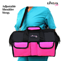 LipStick Tools 18-Inch Multi-Purpose Zip-Top Pink Storage Wide Mouth Tool Bag.