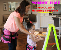 Kids Pink Tool Belt for Girls - REAL Children's Tool Pouch for that Cute Little Helper.